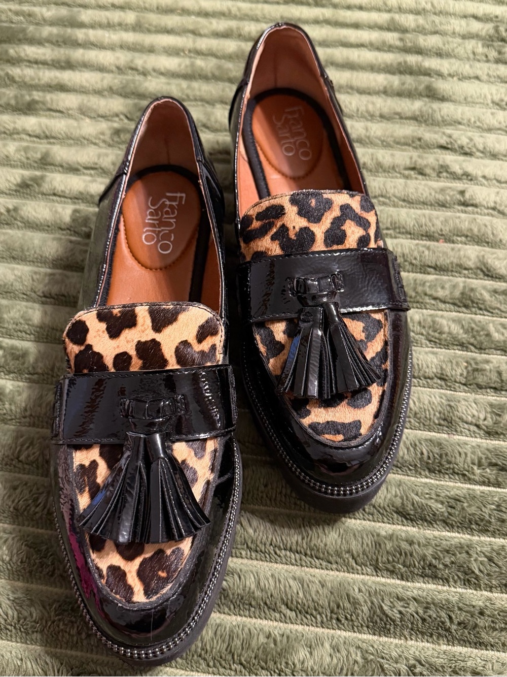 Franco Sarto Loafers Brody Leopard Print Leather